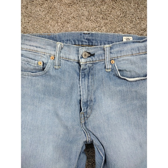 Levis Jeans Mens 32x30 White Oak Cone Denim Pants Light Washout 504 Leather Tag - Picture 2 of 7